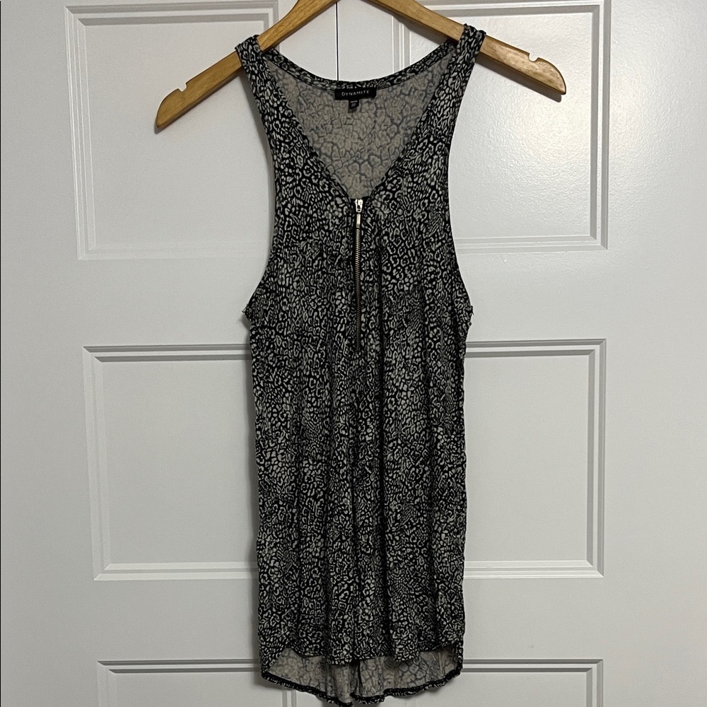 Dynamite tank top with zippered detail